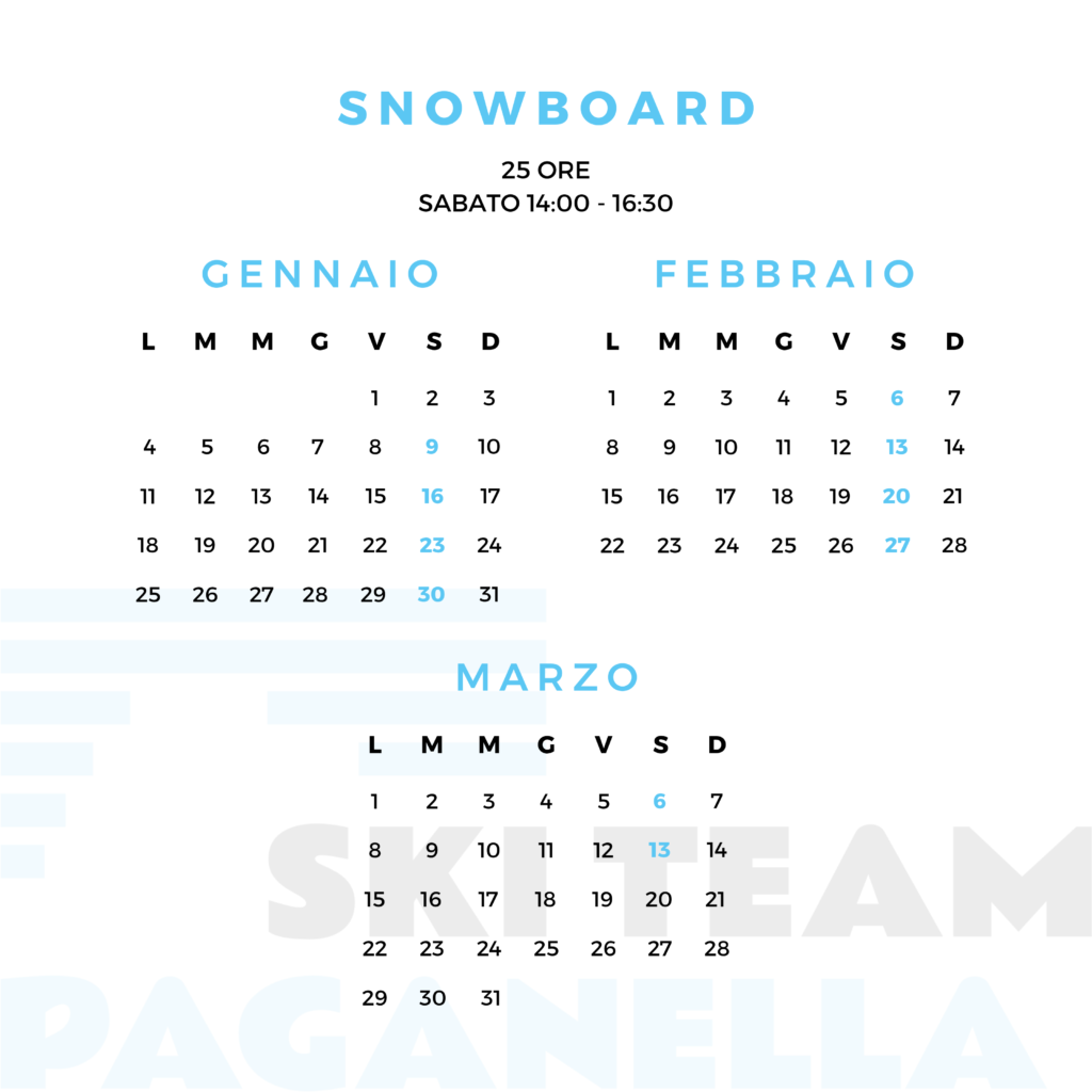 Corso Snowboard inverno 2027